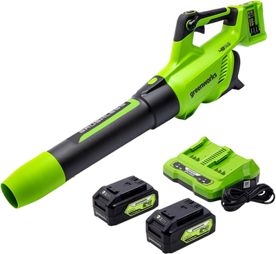 #ad Greenworks 48V 24V X 2 Cordless Brushless Axial Leaf Blower 140 MPH 585 CFM $305.99