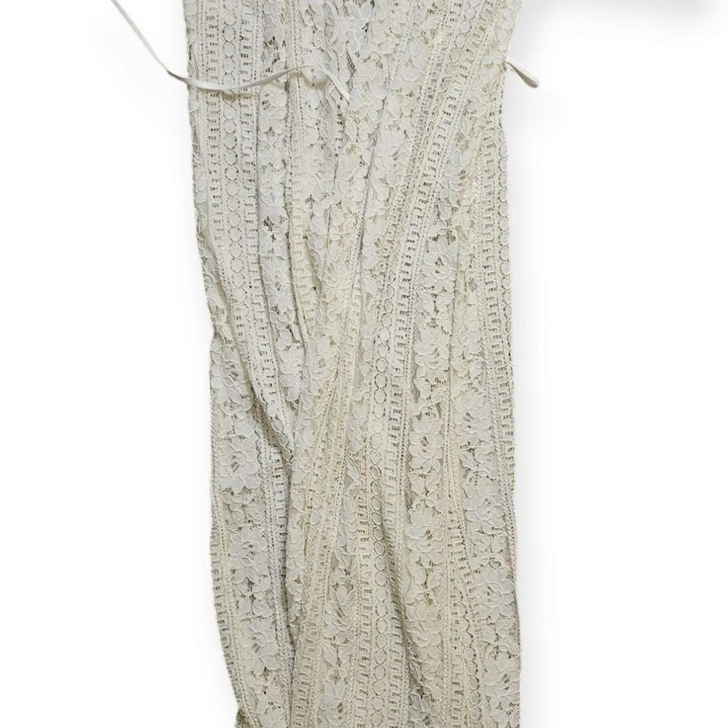 Bata de encaje vintage Le Rose Creme para mujer talla pequeña mediana Foto 2 de 4