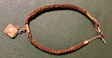 CADENA DE RELOJ ANTIGUA HECHA DEL PELO DE UN SER QUERIDO COMO RECUERDO