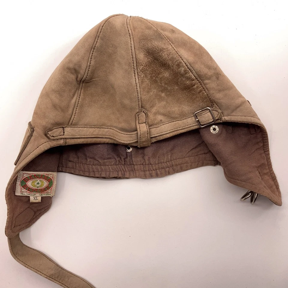 Gorra de aviador vintage Banana Republic piel de cordero XL Foto 4 de 4