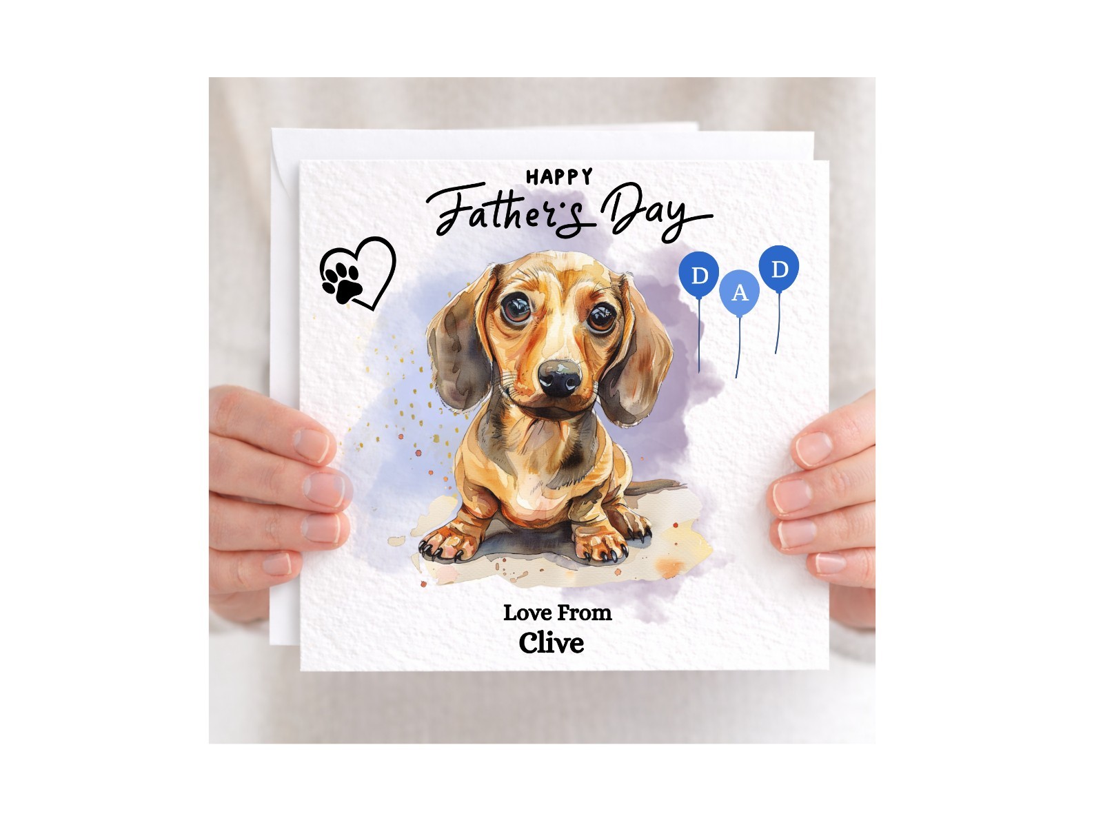 Fathers Day Card from the Dog Funny Dad Card Pet card for Dad Dog Lover Card