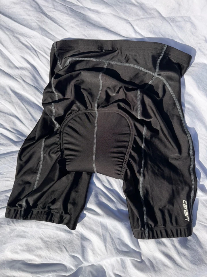 Canari Men’s Cycling Shorts M Gel Pad Black Elastic Waist Stretch - Image 2 of 4