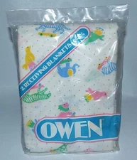 2 NOS NEW Baby Infant Receiving Blankets Circus Animals Elephants Seals Zebras