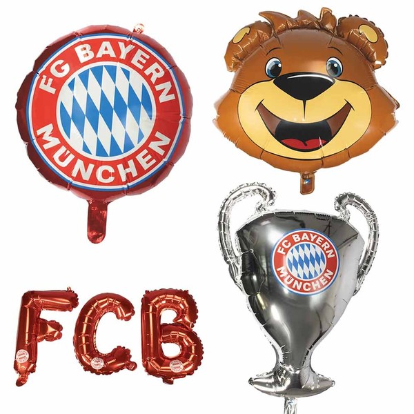 Fc Bayern MüNchen Folienluftballons 4Er-Set Pokal Logo Fcb Berni Fc Bayern Shop-image