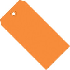 Aviditi Shipping Tags 4 3/4 x 2 3/8 Orange Reinforced Eyelet Color Code