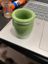 DENEEN POTTERY GREEN CERAMIC ESPRESSO SHOT CUP MADE IN THE USA 1.5'X 1,625"
