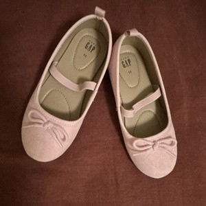 GAP Girls Pink Mary Jane Flats w/ Bow Accent Round Toe Slip On Size 11