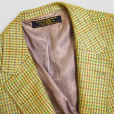 Brooks Brothers Makers Sport Coat 42R Houndstooth Tweed Wool Ivy League 3 Roll 2