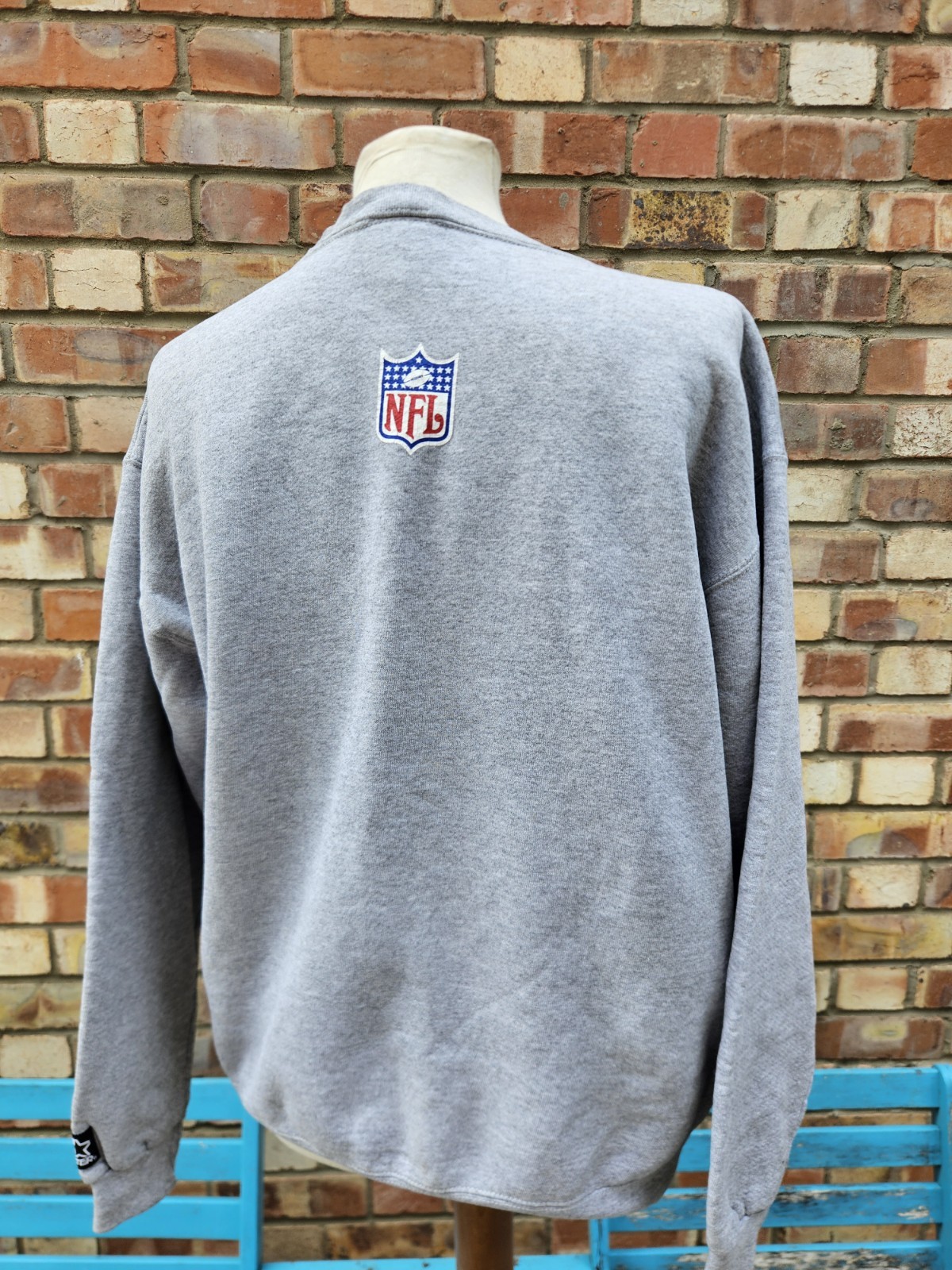 Starter Denver Broncos Jumper Vintage Fleece Lined Pro Sports Sweater UK Medium image 5