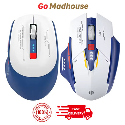 Kabellose RGB Gaming Maus Mecha Gundam Style LED Wiederaufladbar Ergonomisch UK!