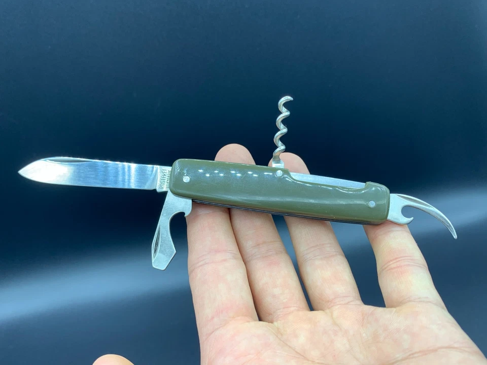 Cuchillo Plegable de Bolsillo Militar HAPO Austriaco De Colección 4 Hojas Inox Acero Inoxidable Foto 2 de 4