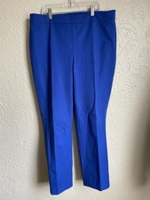 Talbots Chatham Slim Leg Ankle Pants Blue High Rise Women Sz 12 Chic Office