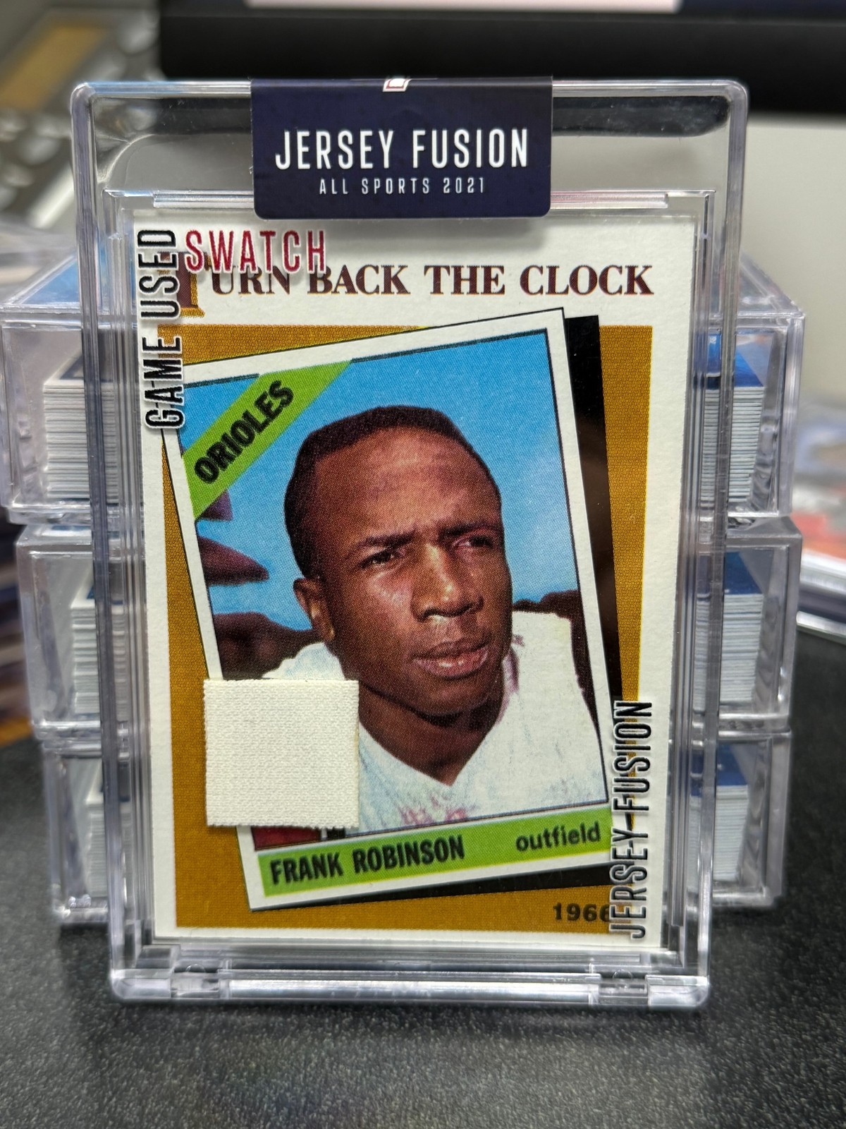 2021 Jersey Fusion All Sports #JF-FR80 Frank Robinson Game-Used Jersey Relic