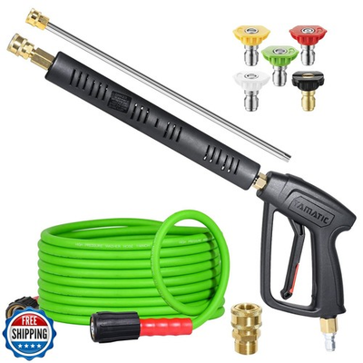 #ad YAMATIC Pressure Washer Gun and Hose 25 FT Flexible Hose with St $97.99