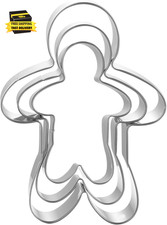 Gingerbread Man Cookie Cutters 3 PCS, 3'', 4'', 5'' ⭐️⭐️⭐️⭐️⭐️