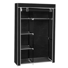 62.2 In. H X 41.1 In. W X 17.9 In. D Black Portable Closet