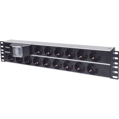 Intellinet 714051 19 Zoll Netzwerkschrank-Steckdosenleiste 2 HE