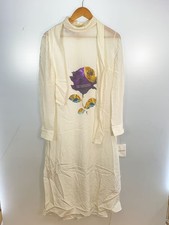 VALENTINO Shirt Dress 44 Silk WHT SB0VAPL0527
