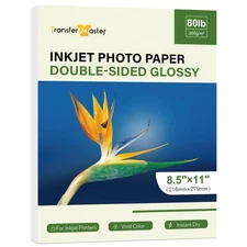 80lb Heavyweight Double Sided Glossy Photo 8.5x11 Inch Thick Cardstock for In...