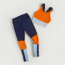 Molo Girls Dance Activewear Leggings & Sports Bra Set Sz 9-10 Yrs Oliva