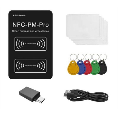 RFID  Chip Reader PM PRO Decoder+5XUID Schlüsselanhänger+5XCUID Karte NFC S6168