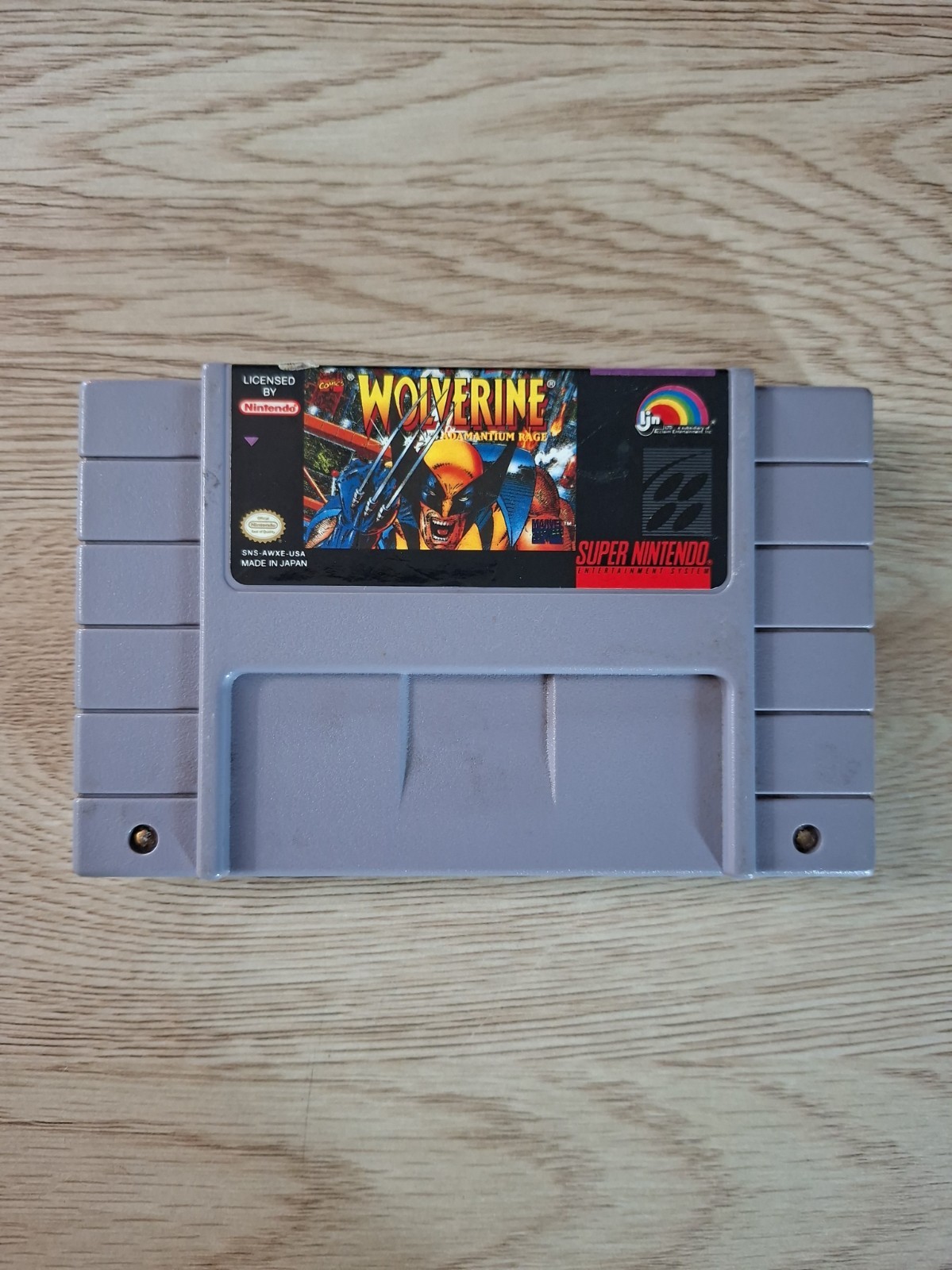 Wolverine Adamantium Rage Super Nintendo SNES Cleaned Pins Tested