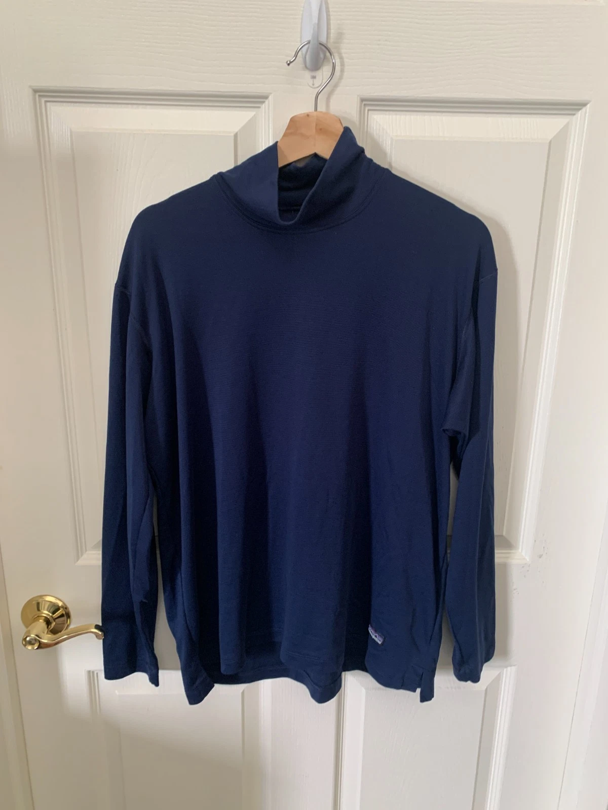 Patagonia Capilene Shirt Size L Long Sleeve Base Layer Made in USA Blue Men’s