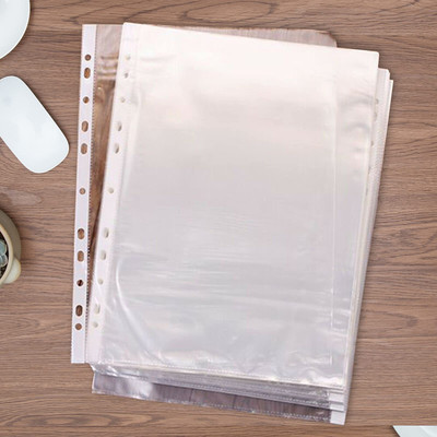 100 Pcs A4 Clear Document Folder Waterproof Case Transparent Document Bag Paper