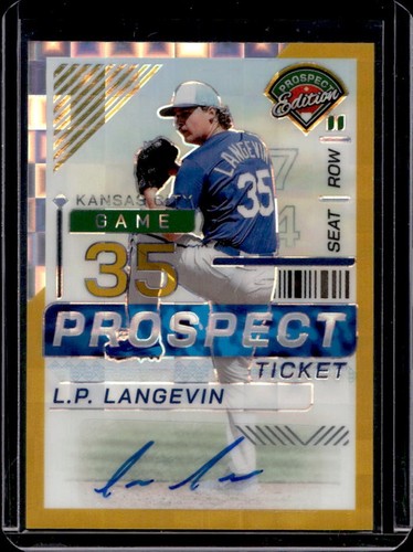 2024 Panini Prospect Edition L.P. Langevin Holo Gold Pandora FOTL Auto #1/3 - Picture 1 of 2
