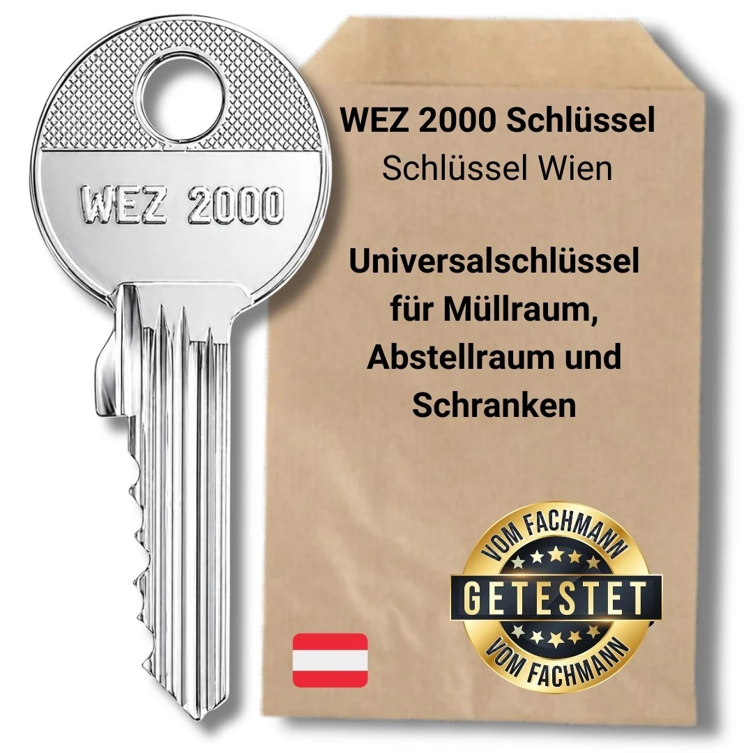 WEZ 2000 Llave Viena para trastero de basura barreras llave universal