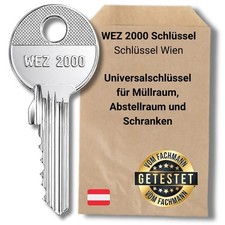 WEZ 2000 Schl&uuml;ssel Wien f&uuml;r M&uuml;llraum Abstellraum Schranken Universalschl&uuml;ssel