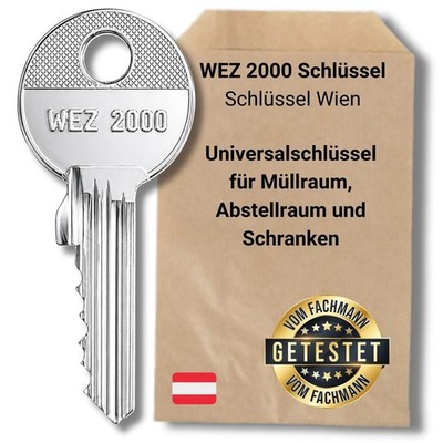 WEZ 2000 Schlüssel Wien für Müllraum Abstellraum Schranken Universalschlüssel