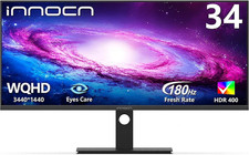 34" Ultrawide Monitor WQHD 3440 X 1440P 180Hz IPS PC Adaptive-Sync G-SYNC Compat