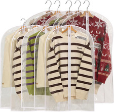 All Clear Garment Bags for Hanging Clothes, 40" Suit Bags for Closet Storage,...