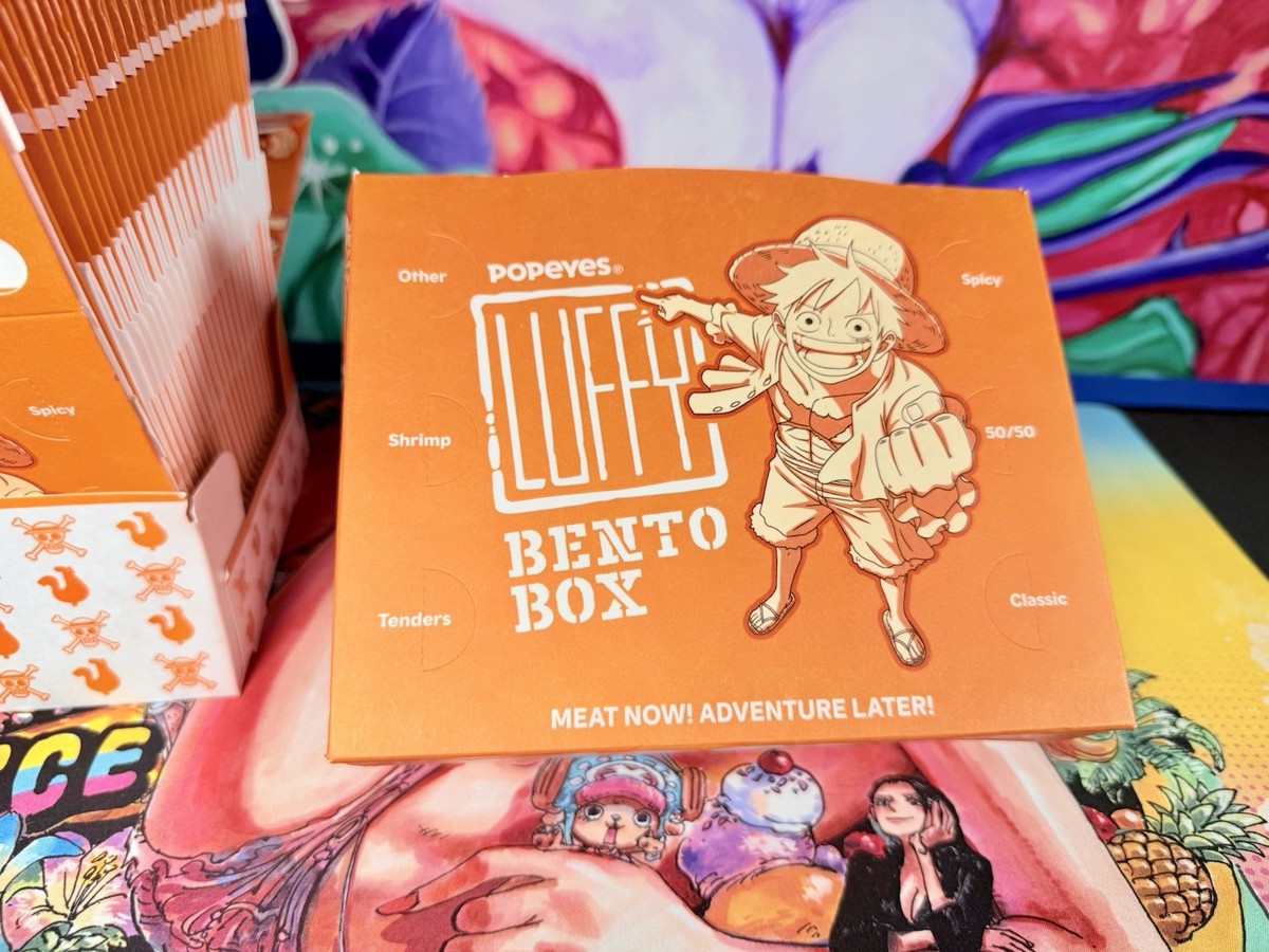 LUFFY's アソートボックス、プロトタイプ、パンフレット 3点セット Popeyes x One Piece Luffy Bento Box 2026 Promo Collectible Lunch