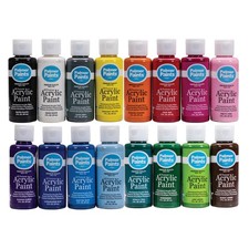 2oz 16 Color Acrylic Paint Set for Artists and Crafters - Vibrant Selection