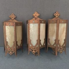 Vintage Ecclesiastical Gothic Slag Glass Wall Sconce