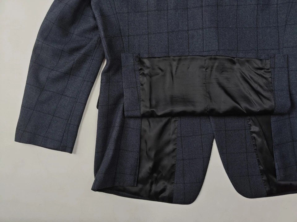 🇺🇲 Blazer Abrigo Deportivo Lauren Ralph Lauren Para Hombres 41R Azul Cuadros Lana 2 Botones Foto 4 de 4