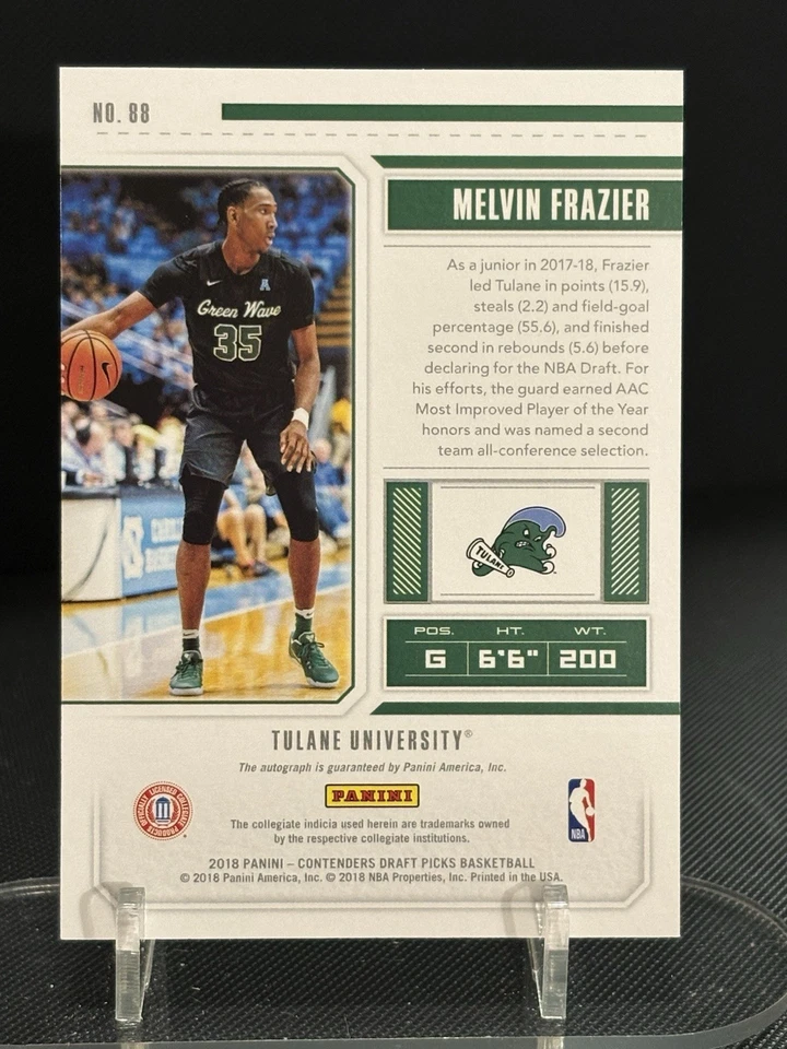 2018 Panini Contenders Draft Picks #88 Melvin Frazier Jr. AUTO - Image 2 of 2