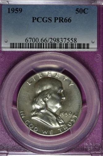 1959 PCGS PR66 FRANKLIN HALF DOLLAR #B51587