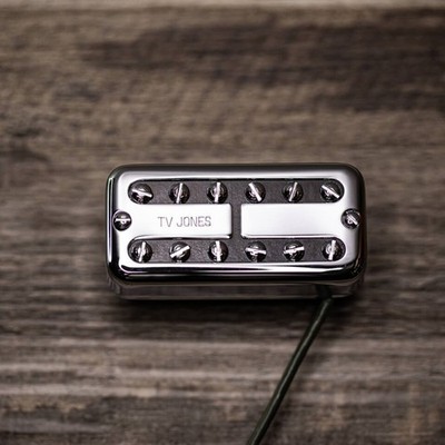 TV Jones Classic Plus Bridge Electric Guitar Pickup - Universal Mount, Nickel