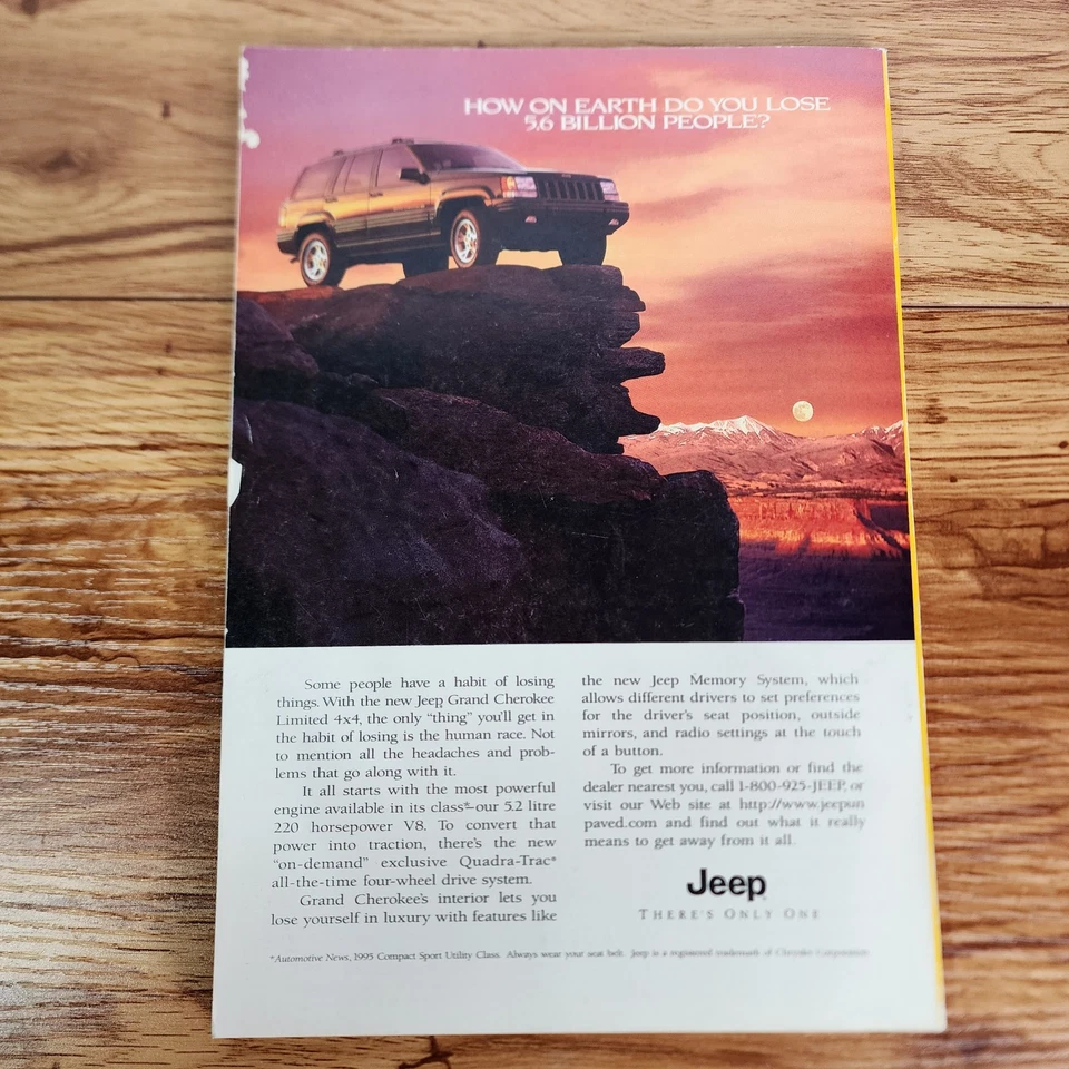 National Geographic October 1995 | Mountain Gorillas Threatened by War | Jeep Ad - Image 2 of 2
