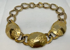 Signed Kenneth Jay Lane KJL 1990's Vintage Chunky Choker Necklace