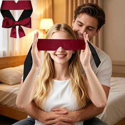 Soft Comfortable AdjustableEye Cover V-Shaped Satin Sleep Masks for Women,Men