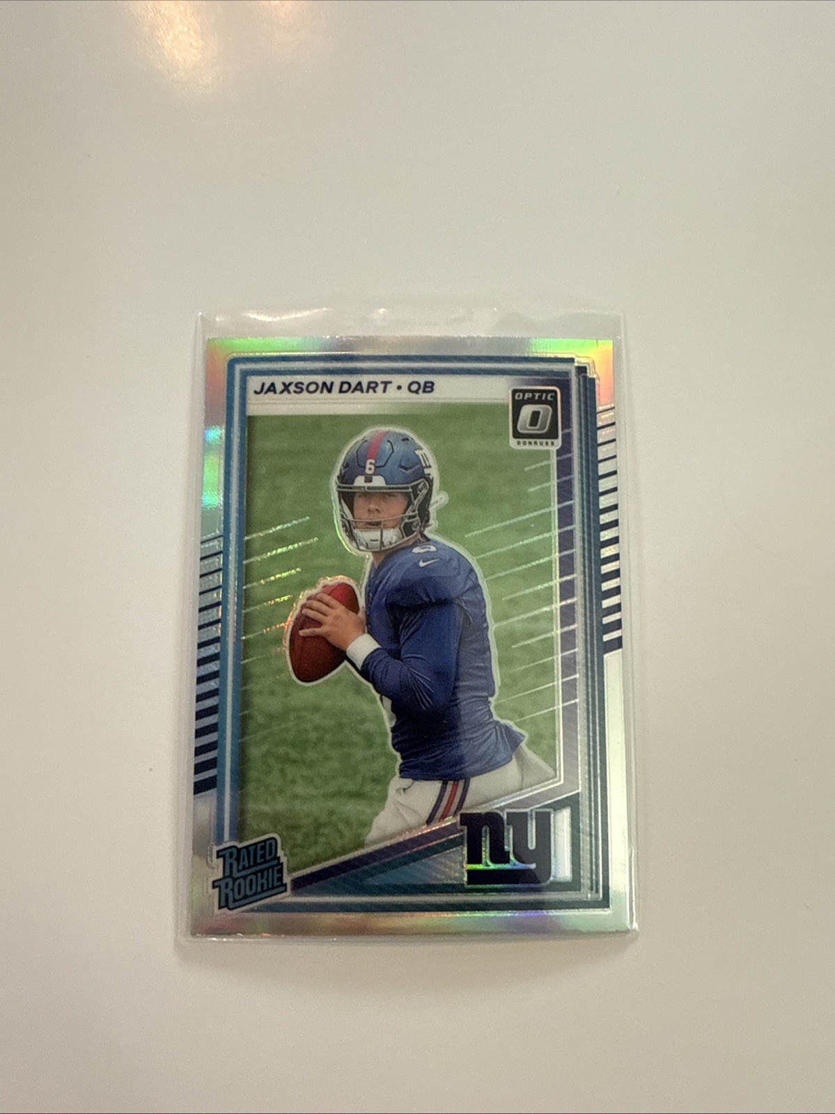 2025 Panini Donruss Rated Rookie Jaxson Dart #400 Optic Preview Silver Prizm