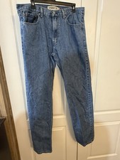 Levi's 505 Straight Fit Jeans Blue Denim Cotton 5-Pocket Classic Medium Wash