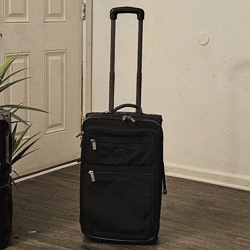 Kirkland Signature 22” Upright Expandable Wheeled CarryOn Suitcase Black Cordura