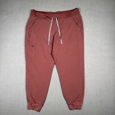 FIGS Zamora Jogger Scrub Pants Women's Size XLarge Petite Mauve Pink Medical