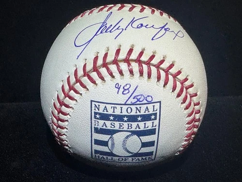 Sandy Koufax Autographed HOF Baseball - UDA & MLB Serial Numbers #ed 98 Of 500