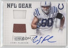 2012 National Treasures Dual Materials Signatures 37/49 Coby Fleener #5 Auto 0s3